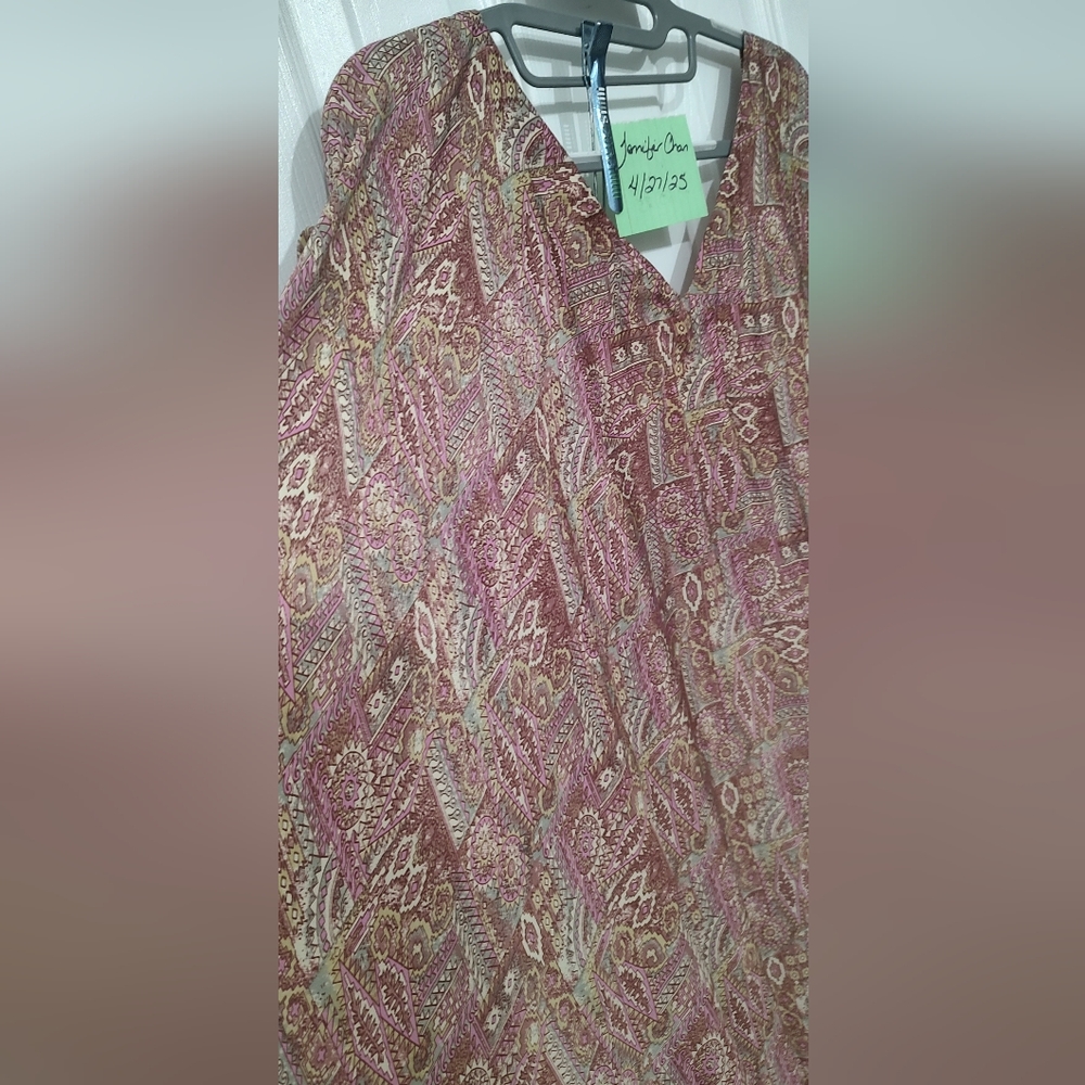 Kantha Bae 100% Silk Bohemian Paisley Wrap Pink Lovers! - Picture 2 of 4